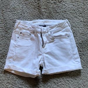 American Eagle white jean shorts
